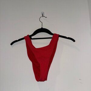 Red swimsuit bottom